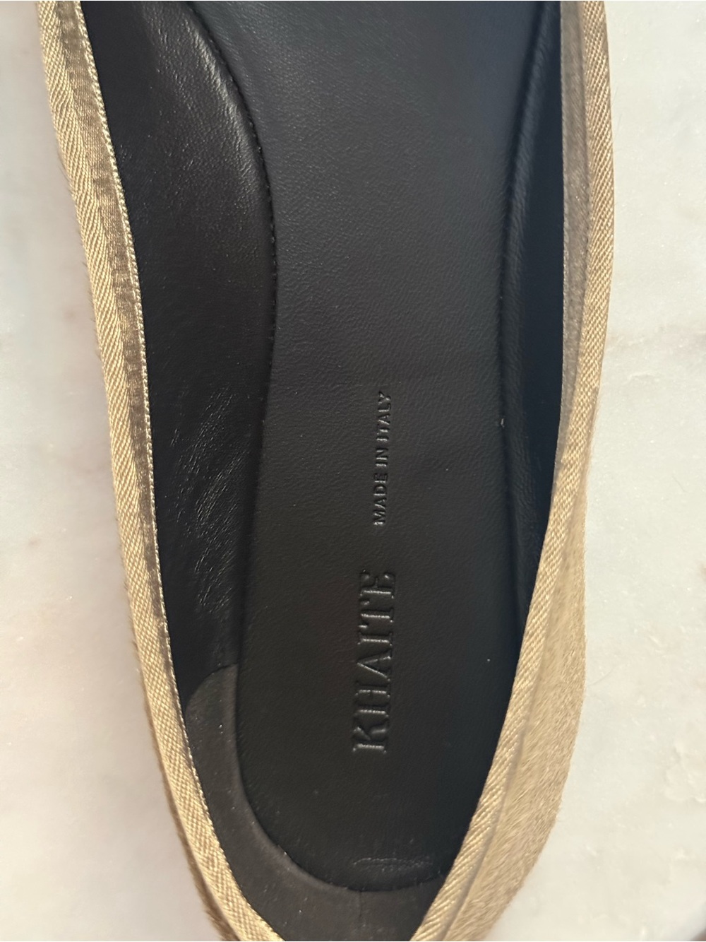KHAITE Charlotte Ballerina Flats in Barley Haircalf (never worn) - Picture 7 of 9